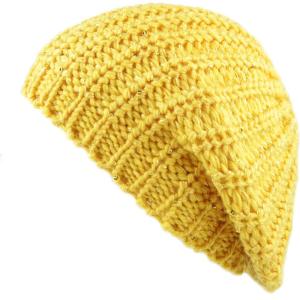 image:imageThe Hat Depot Winter Multi Colors Knit Beret All Kinds of Tam Hats4 Style 51  Yellow