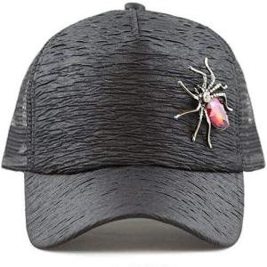 image:imageThe Hat Depot Women Cap Sequins Glitter Ornament Mesh Trucker Snap Back HatSpiderblack