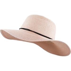 image:imageThe Hat Depot Womens Floppy Summer Sun Beach Wide Brim Straw HatFh2light Pink