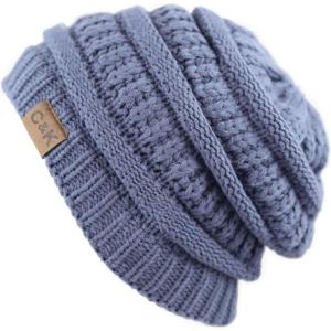 image:imageWinter Knit Ribbed Beanie Hat  Warm Soft Stretch Cable Knit Ribbed Cap for Men amp Women1 Th11  Blue