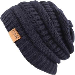 image:imageWinter Knit Ribbed Beanie Hat  Warm Soft Stretch Cable Knit Ribbed Cap for Men amp Women1 Th11  Navy