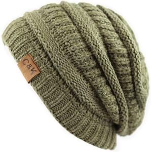 image:imageWinter Knit Ribbed Beanie Hat  Warm Soft Stretch Cable Knit Ribbed Cap for Men amp Women2 Th12  OliveGreen