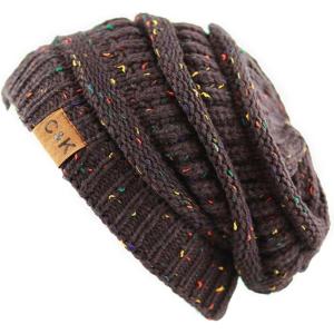 image:imageWinter Knit Ribbed Beanie Hat  Warm Soft Stretch Cable Knit Ribbed Cap for Men amp Women3 Th13  Brown