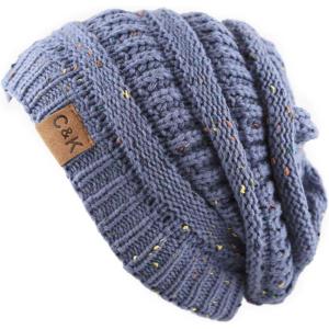 image:imageWinter Knit Ribbed Beanie Hat  Warm Soft Stretch Cable Knit Ribbed Cap for Men amp Women3 Th13  Denim Blue