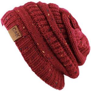 image:imageWinter Knit Ribbed Beanie Hat  Warm Soft Stretch Cable Knit Ribbed Cap for Men amp Women3 Th13  Wine