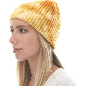image:imageWomen Beanie for Tie Dye amp Leopard amp Ponytail Cuffed Knit Viscose Acrylic Unisex Slouch Style Winter Hat2 Tie Dye 2  Color 1