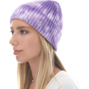 image:imageWomen Beanie for Tie Dye amp Leopard amp Ponytail Cuffed Knit Viscose Acrylic Unisex Slouch Style Winter Hat2 Tie Dye 2  Color 4