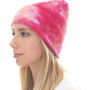 image:imageWomen Beanie for Tie Dye amp Leopard amp Ponytail Cuffed Knit Viscose Acrylic Unisex Slouch Style Winter Hat3 Tie Dye 3  Color 09