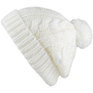 image:imageWomen and Men Beanie Daily Winter Oversized Thick Stretchy Knitted Pom Pom Beanie Fleece Lined Beanie Hat1 Curly White