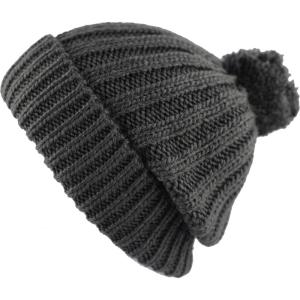 image:imageWomen and Men Beanie Daily Winter Oversized Thick Stretchy Knitted Pom Pom Beanie Fleece Lined Beanie Hat2 Straight Dark Grey