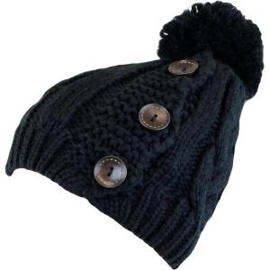 image:imageWomen and Men Beanie Daily Winter Oversized Thick Stretchy Knitted Pom Pom Beanie Fleece Lined Beanie Hat4 1102  Black
