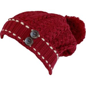 image:imageWomen and Men Beanie Daily Winter Oversized Thick Stretchy Knitted Pom Pom Beanie Fleece Lined Beanie Hat4 1104  Burgundy