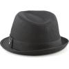 image:imageThe Hat Depot Unisex Cotton Wool Blend Herringbone Trilby Fedora Hats Medium Cotton Black
