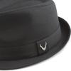 image:imageThe Hat Depot Unisex Cotton Wool Blend Herringbone Trilby Fedora Hats Medium Cotton Black