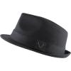 image:imageThe Hat Depot Unisex Cotton Wool Blend Herringbone Trilby Fedora Hats Medium Cotton Black