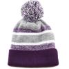 image:imageThe Hat Depot Toddler Kids Hat Warm Pompom Stretchy Knit Beanie Cap Hat Purple 812yrs