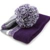 image:imageThe Hat Depot Toddler Kids Hat Warm Pompom Stretchy Knit Beanie Cap Hat Purple 812yrs