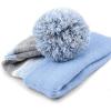 image:imageThe Hat Depot Toddler Kids Hat Warm Pompom Stretchy Knit Beanie Cap Hat Sky Blue 812yrs