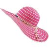 image:imageThe Hat Depot Womens Large Wide Brim Floppy Decorated Band Beach Sun Visor HatFuchsia