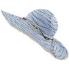 image:imageThe Hat Depot Womens Large Wide Brim Floppy Decorated Band Beach Sun Visor HatLight Blue
