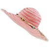 image:imageThe Hat Depot Womens Large Wide Brim Floppy Decorated Band Beach Sun Visor HatPeach