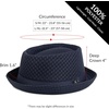 image:imageThe Hat Depot Unisex Light Weight Classic Soft Cool Mesh Pork Pie hatGrey