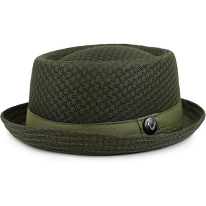 image:imageThe Hat Depot Unisex Light Weight Classic Soft Cool Mesh Pork Pie hatOlive