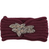 image:imageTHE HAT DEPOT 700HB80 Sequin Knit Headband with Flower Decoration8colors Burgundy