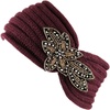 image:imageTHE HAT DEPOT 700HB80 Sequin Knit Headband with Flower Decoration8colors Burgundy