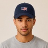 image:imageUSA Flag amp Embroidery Premium 100 Cotton Low Profile Adjustable Baseball Dad CapStar  Navy