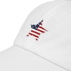 image:imageUSA Flag amp Embroidery Premium 100 Cotton Low Profile Adjustable Baseball Dad CapStar  White