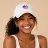 image:imageUSA Flag amp Embroidery Premium 100 Cotton Low Profile Adjustable Baseball Dad CapUsa  White