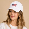 image:imageUSA Flag amp Embroidery Premium 100 Cotton Low Profile Adjustable Baseball Dad CapUsa  White