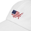 image:imageUSA Flag amp Embroidery Premium 100 Cotton Low Profile Adjustable Baseball Dad CapUsa  White