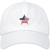 image:imageUSA Flag amp Embroidery Premium 100 Cotton Low Profile Adjustable Baseball Dad CapStar  White