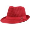 image:imageThe Hat Depot Light Weight Classic Soft Cool Mesh Crushable Fedora hatRed
