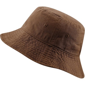 image:imageLong Brim Bucket Hat for Men Women Deep Crown Cotton Sun Hat Packable Fishing Hiking Beach Travel Outdoor CapDark Brown