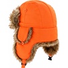 image:imageKids Winter Trapper Hat for Boys Girls Ages 610 Faux Fur Ear Flap Aviator Hat with Adjustable Warm Windproof Snow CapBlaze Orange