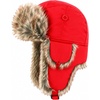 image:imageKids Winter Trapper Hat for Boys Girls Ages 610 Faux Fur Ear Flap Aviator Hat with Adjustable Warm Windproof Snow CapRed