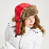 image:imageKids Winter Trapper Hat for Boys Girls Ages 610 Faux Fur Ear Flap Aviator Hat with Adjustable Warm Windproof Snow CapRed