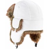image:imageKids Winter Trapper Hat for Boys Girls Ages 610 Faux Fur Ear Flap Aviator Hat with Adjustable Warm Windproof Snow CapWhite