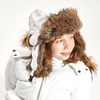 image:imageKids Winter Trapper Hat for Boys Girls Ages 610 Faux Fur Ear Flap Aviator Hat with Adjustable Warm Windproof Snow CapWhite Reflective