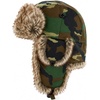 image:imageKids Winter Trapper Hat for Boys Girls Ages 610 Faux Fur Ear Flap Aviator Hat with Adjustable Warm Windproof Snow CapWood Camo