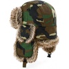 image:imageKids Winter Trapper Hat for Boys Girls Ages 610 Faux Fur Ear Flap Aviator Hat with Adjustable Warm Windproof Snow CapWood Camo