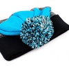 image:imageKids Pom Pom Beanie Winter Hat for Boys amp Girls Ages 25 Warm Knit Cuffed Beanie for School Skiing amp Outdoor WearBlackTeal
