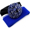 image:imageKids Pom Pom Beanie Winter Hat for Boys amp Girls Ages 25 Warm Knit Cuffed Beanie for School Skiing amp Outdoor WearRoyal BlueBlack