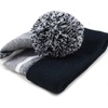 image:imageKids Youth Hat Warm Pompom Stretchy Knit Cuffed Beanie Cap HatK05black