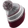 image:imageKids Youth Hat Warm Pompom Stretchy Knit Cuffed Beanie Cap HatK05burgundy