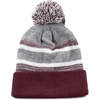 image:imageKids Youth Hat Warm Pompom Stretchy Knit Cuffed Beanie Cap HatK05burgundy