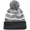 image:imageKids Youth Hat Warm Pompom Stretchy Knit Cuffed Beanie Cap HatK05charcoal